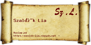 Szalók Lia névjegykártya